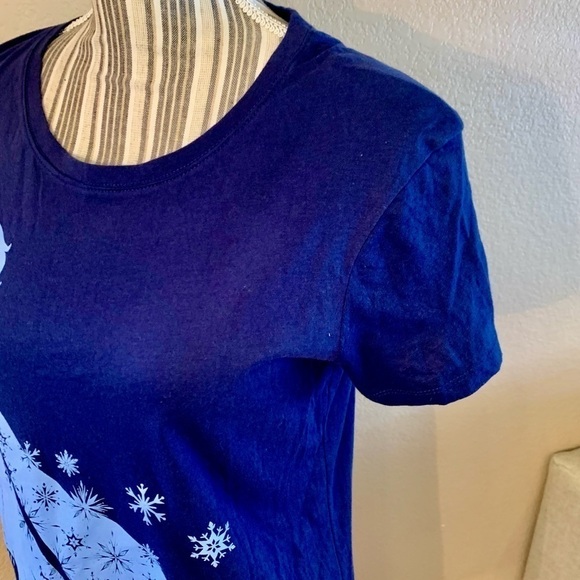 NWT Frozen II Tee Small Dark Blue Light Blue Shadow Image Disney Cotton - Picture 6 of 13